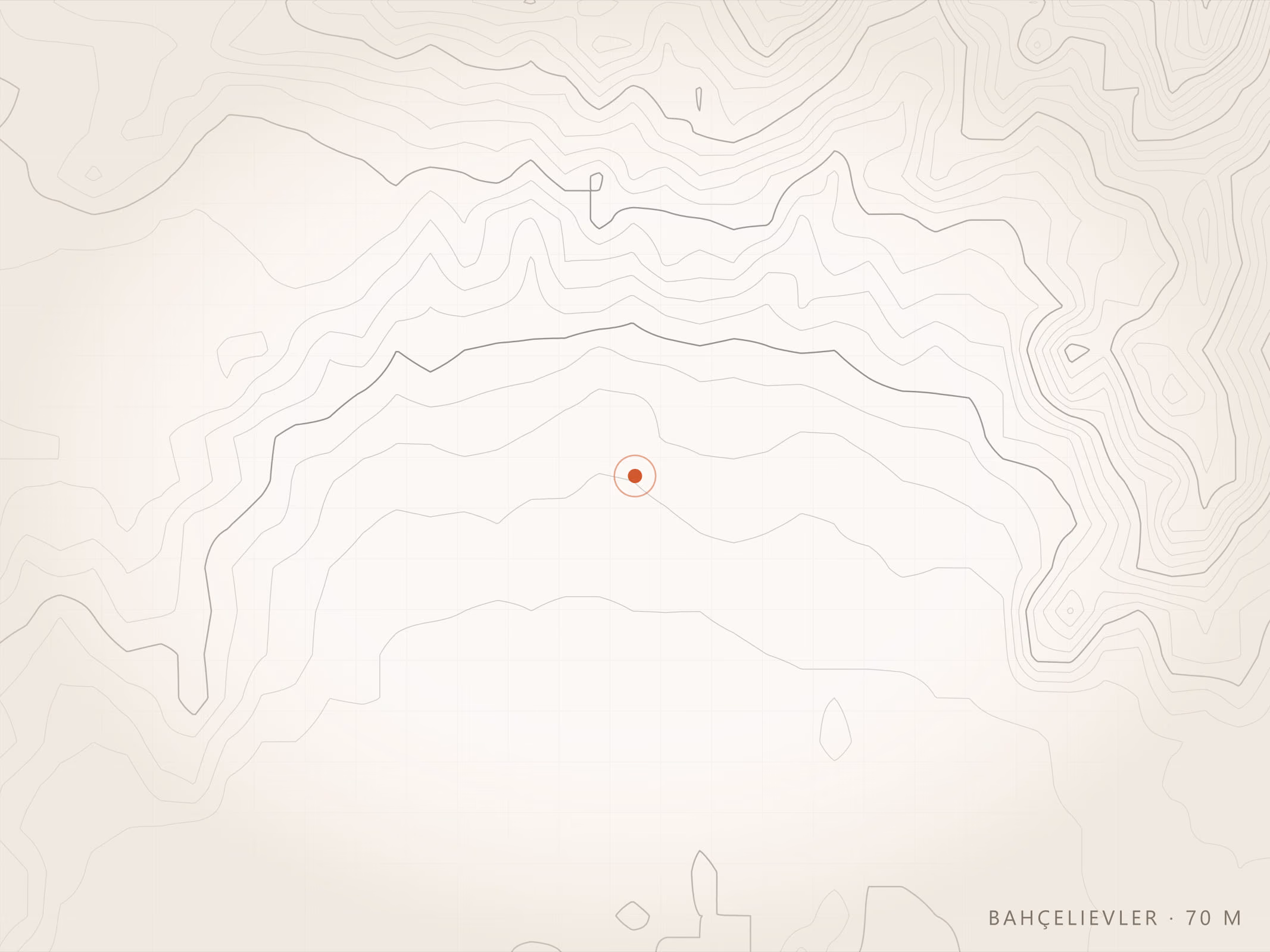 Bahçelievler Mahallesi topografyası, Torbalı — rakım 70 m