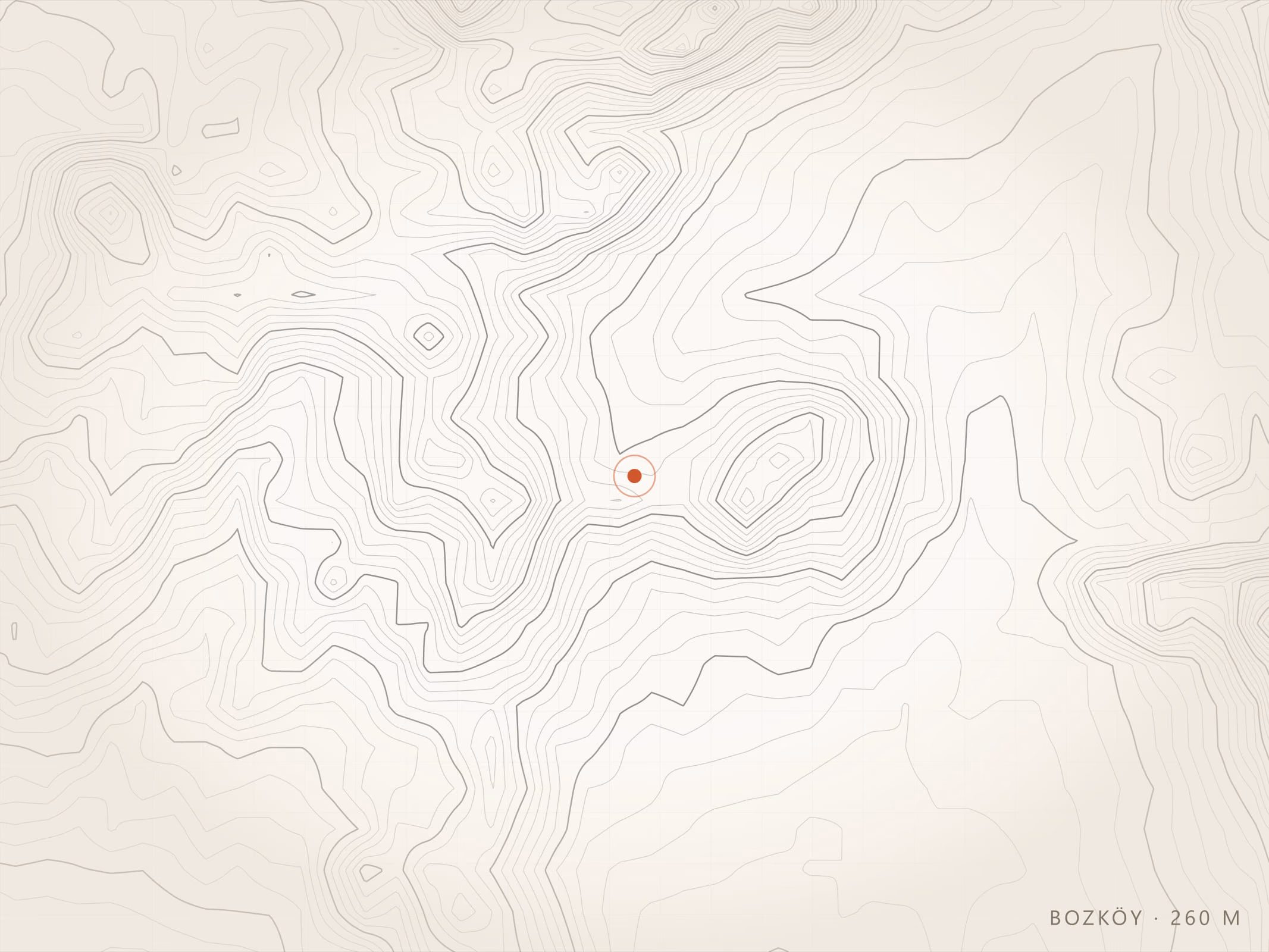 Bozköy Mahallesi topografyası, Torbalı — rakım 260 m