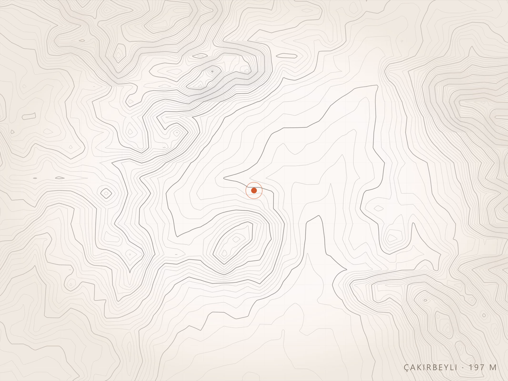 Çakırbeyli Mahallesi topografyası, Torbalı — rakım 197 m