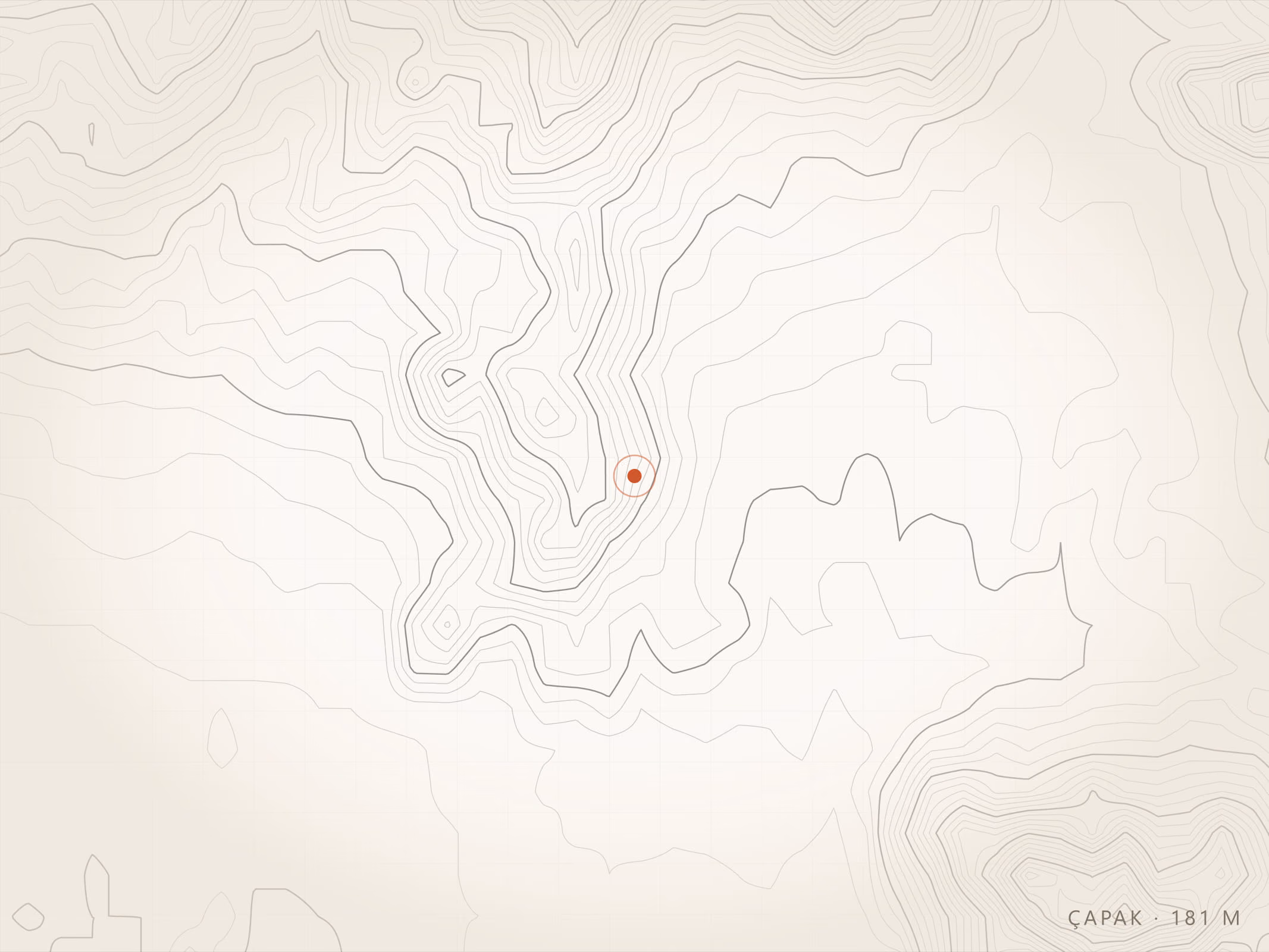 Çapak Mahallesi topografyası, Torbalı — rakım 181 m
