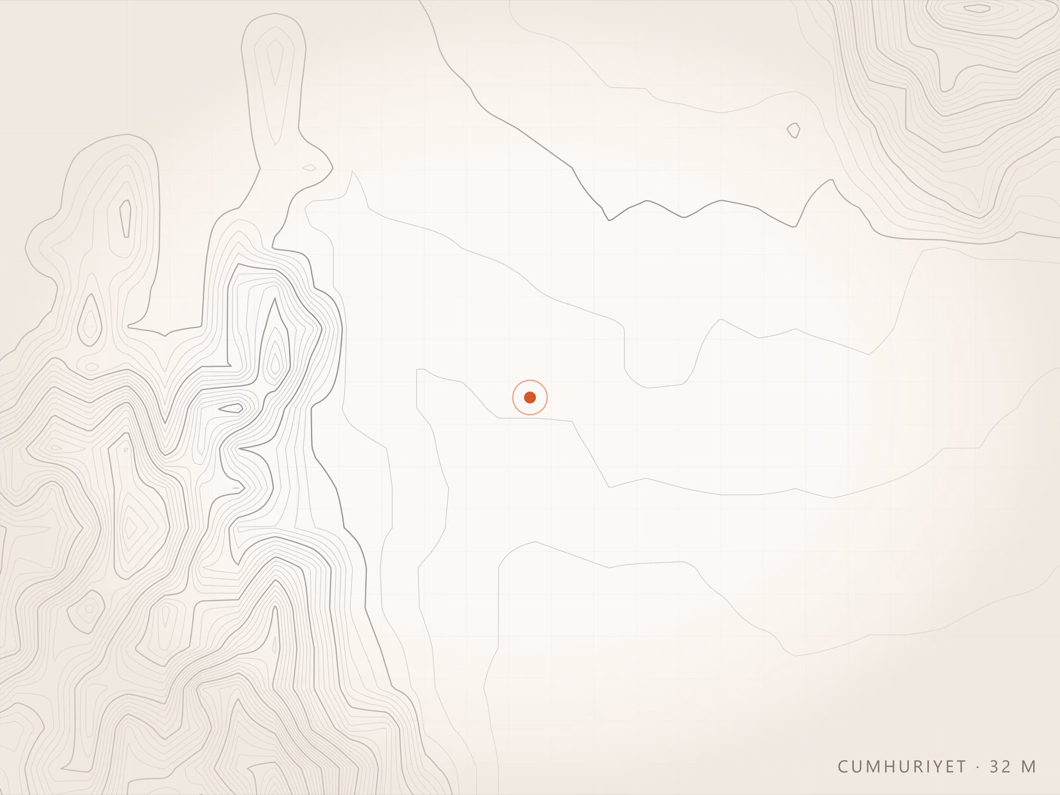 Cumhuriyet Mahallesi topografyası, Torbalı — rakım 32 m