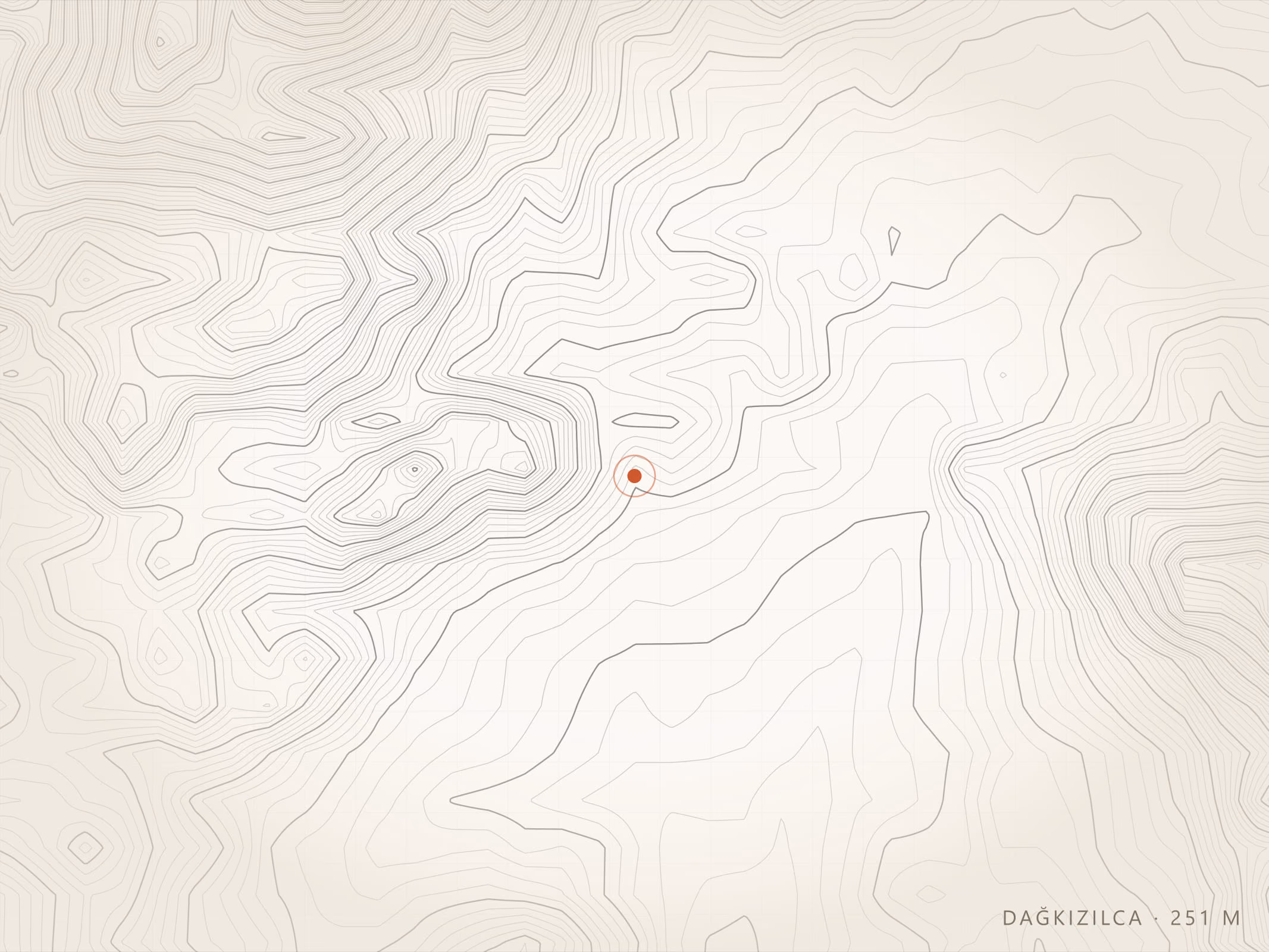 Dağkızılca Mahallesi topografyası, Torbalı — rakım 251 m