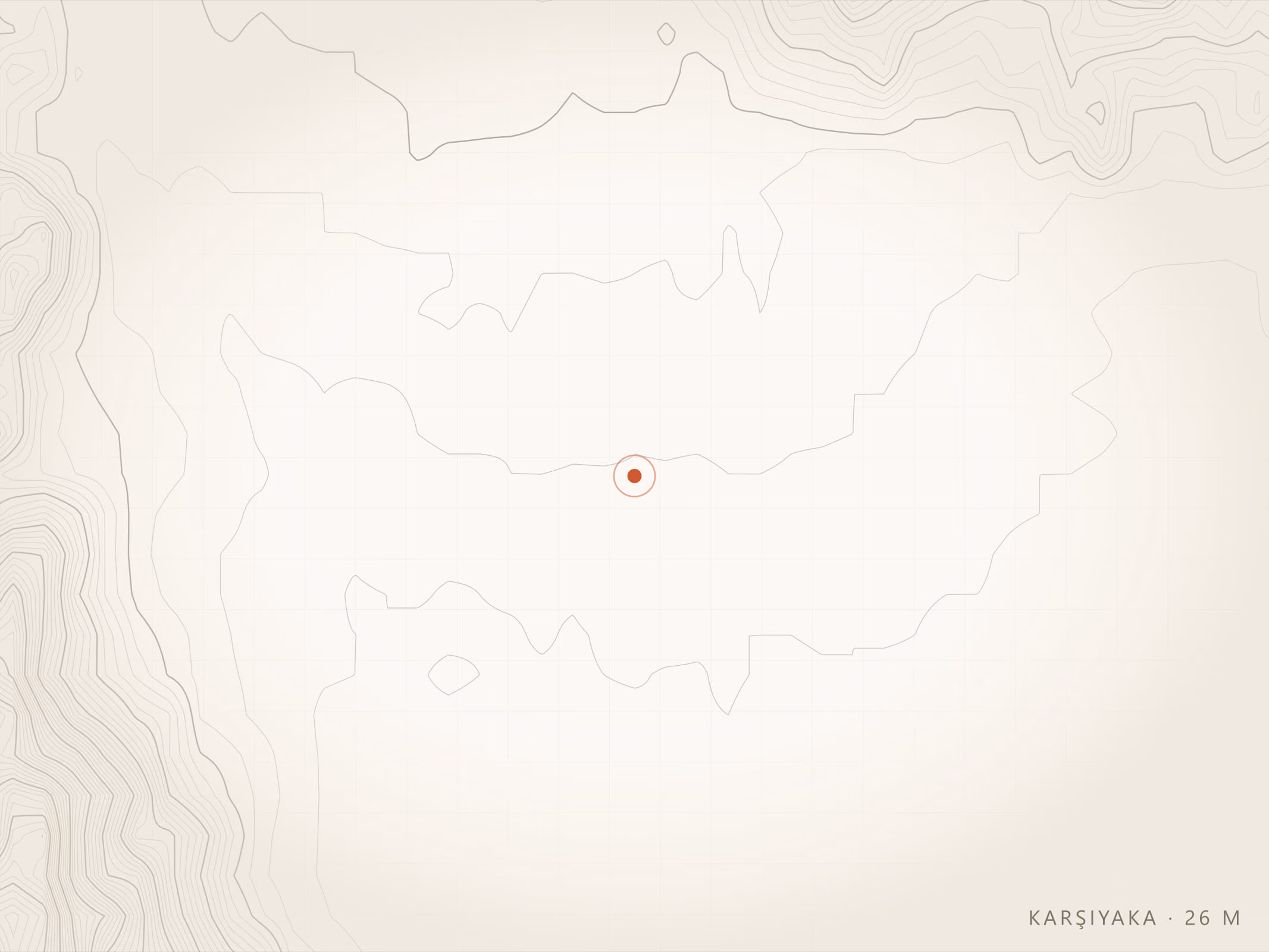 Karşıyaka Mahallesi topografyası, Torbalı — rakım 26 m