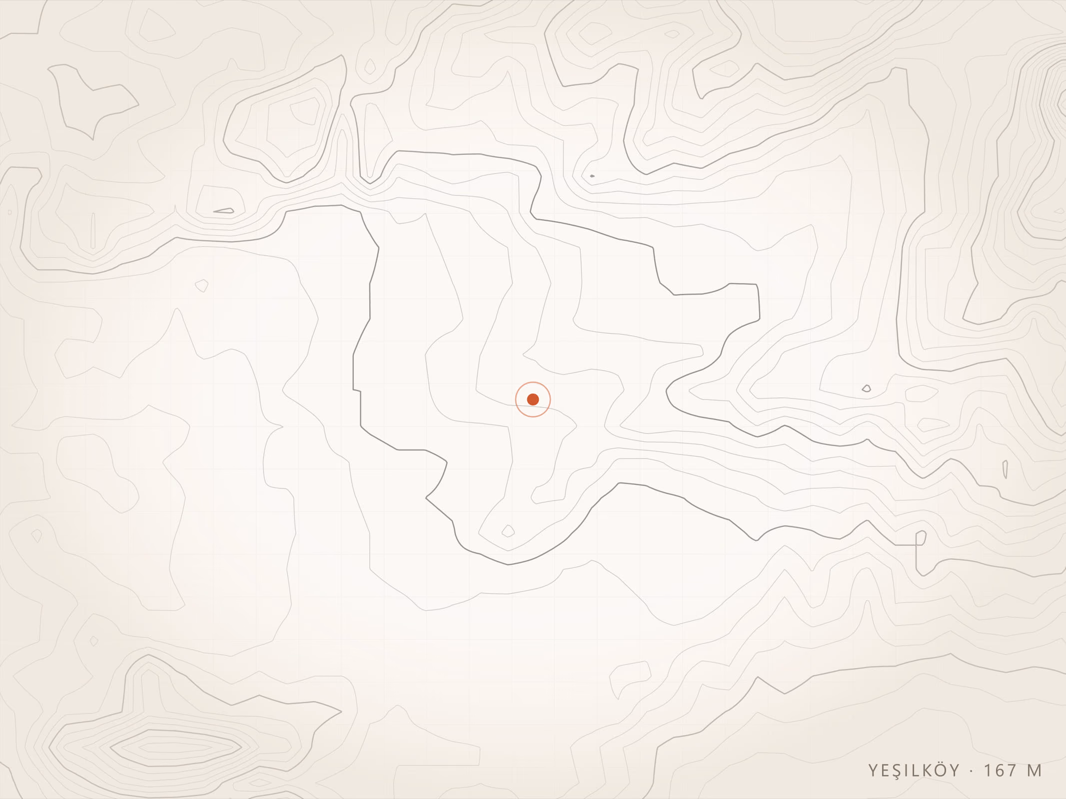 Yeşilköy Mahallesi topografyası, Torbalı — rakım 167 m